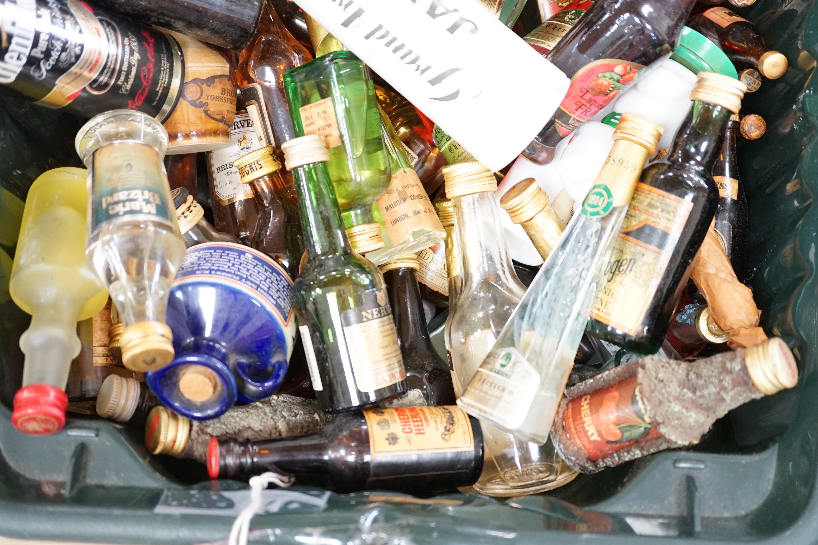 A large quantity of spirit and liqueur miniatures including Glenfiddich whisky
